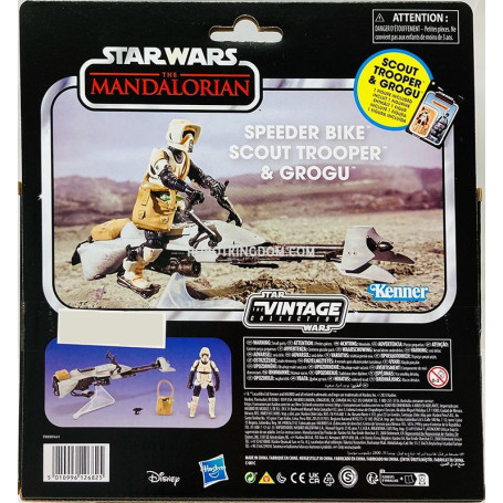 Hasbro - Star Wars The Vintage Collection - Speeder Bike, Scout Trooper & Grogu - The Mandalorian