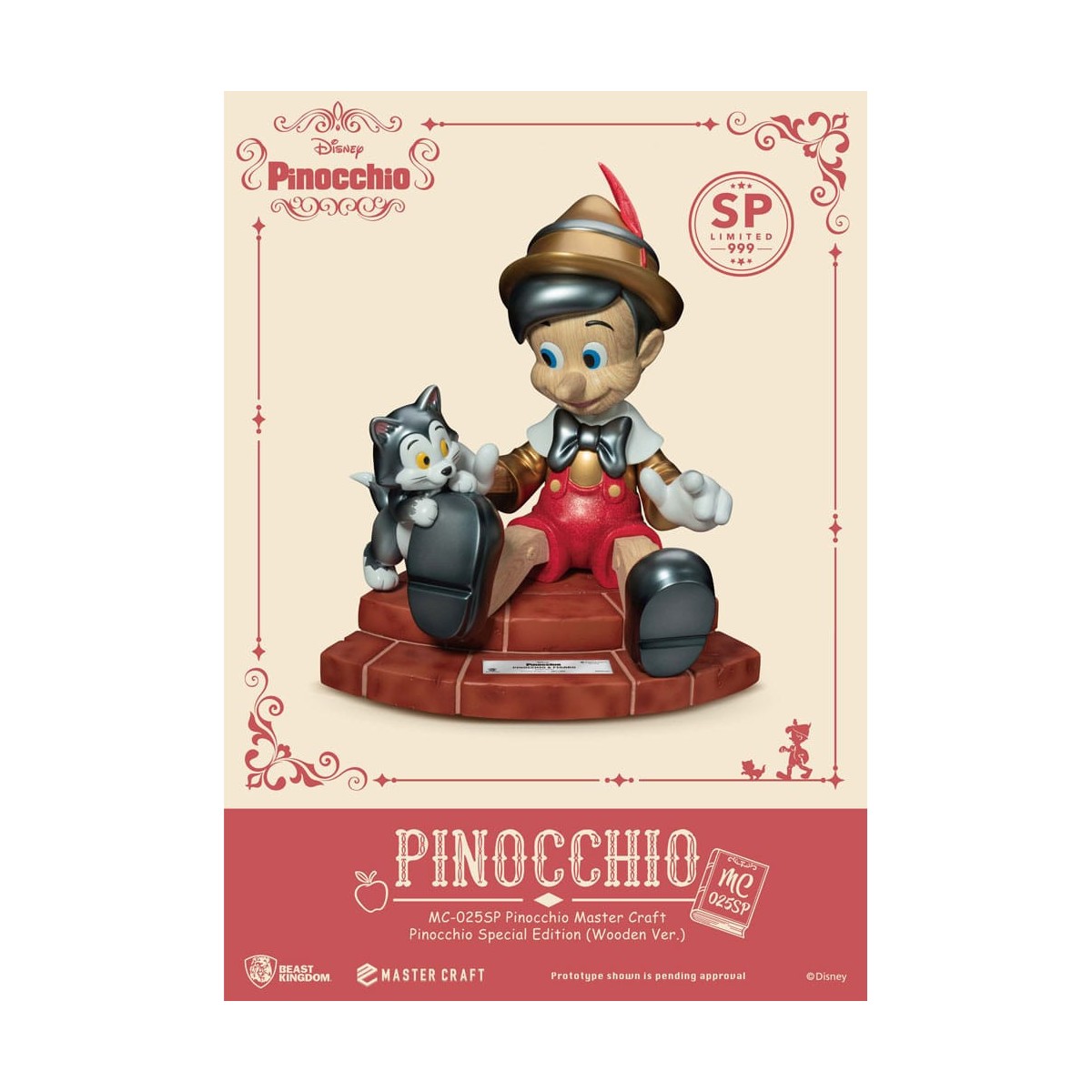 Beast Kingdom Disney - Master Craft Pinocchio Wooden Ver. Sonderausgabe