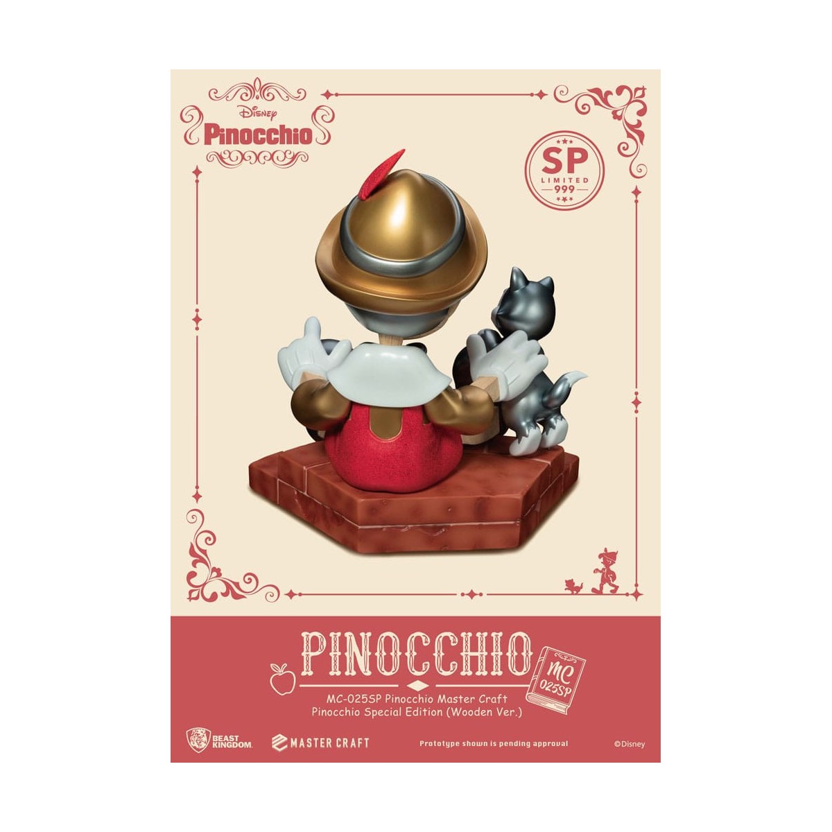 Beast Kingdom Disney - Master Craft Pinocchio Wooden Ver. Sonderausgabe