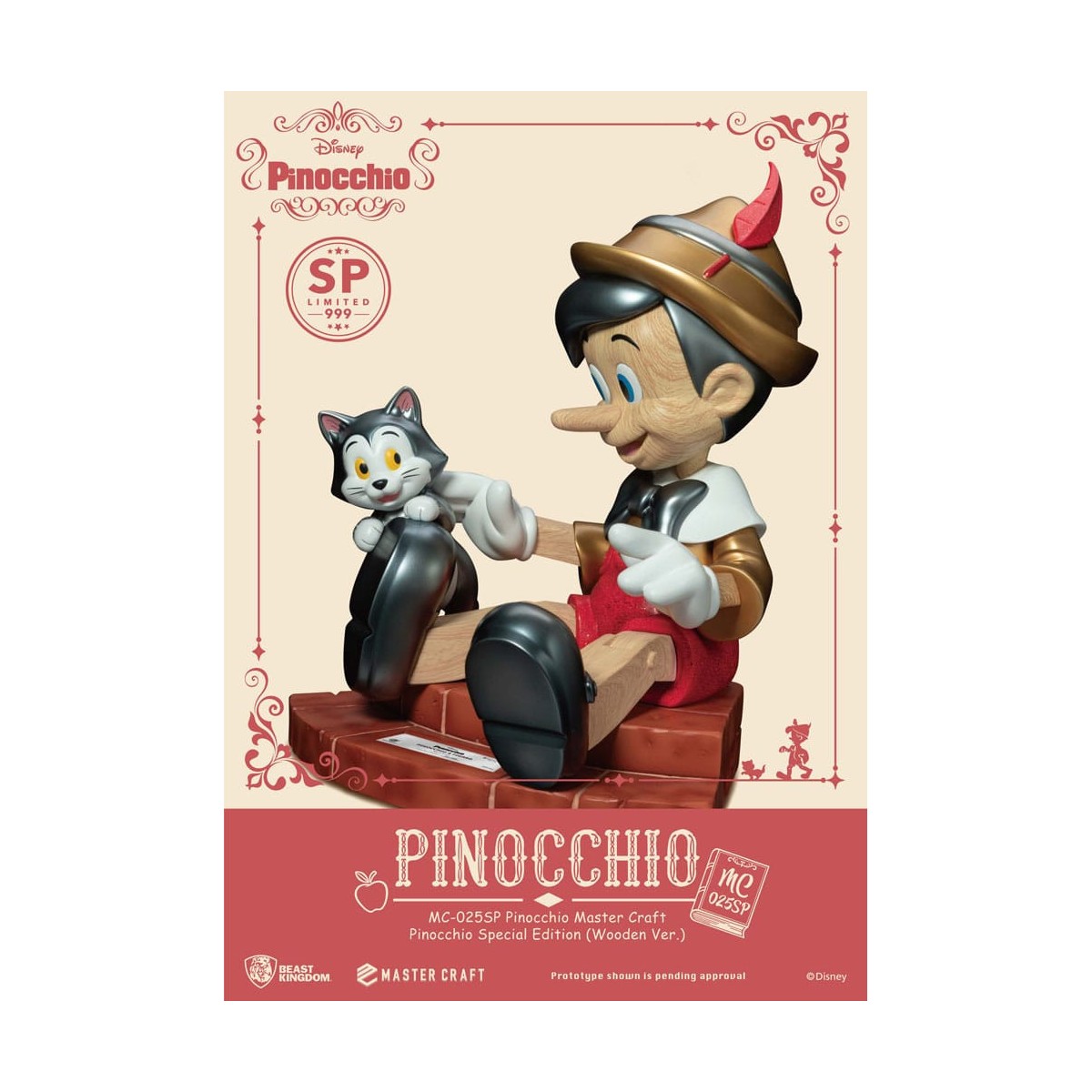 Beast Kingdom Disney - Master Craft Pinocchio Wooden Ver. Sonderausgabe