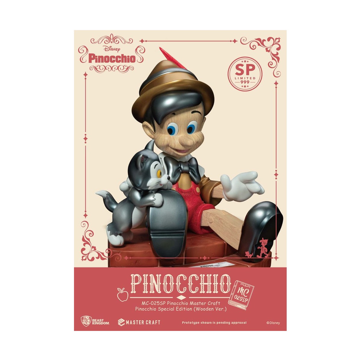 Beast Kingdom Disney - Master Craft Pinocchio Wooden Ver. Sonderausgabe