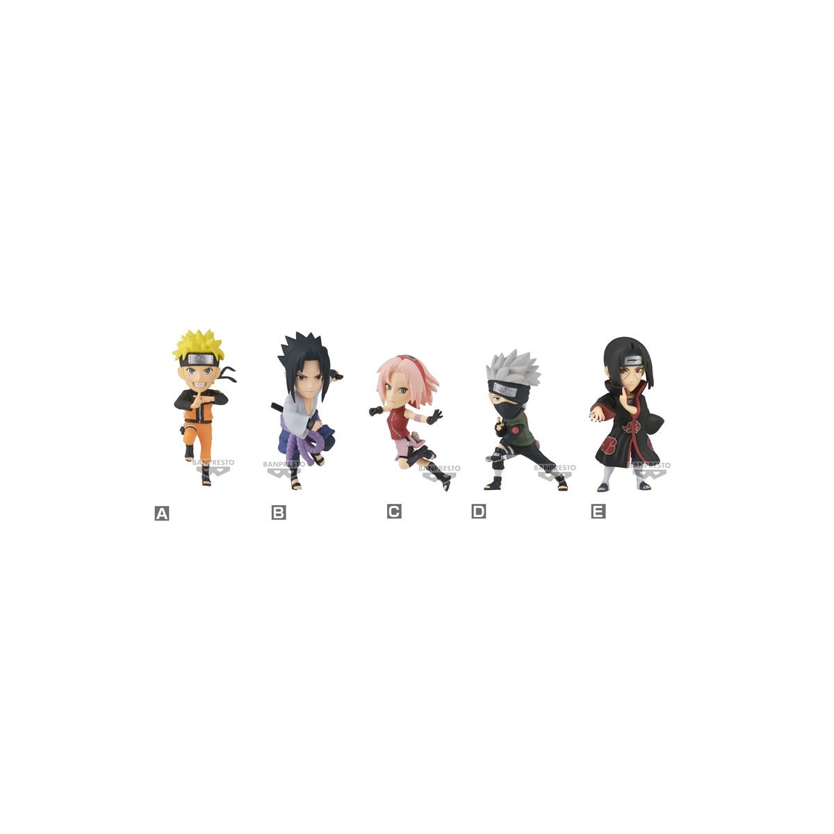 Banpresto Naruto - WCF NARUTO SHIPPUDEN - Serie von 5 Figuren