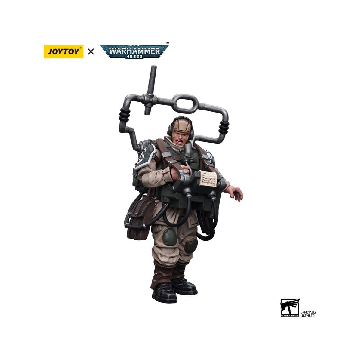 JoyToy Space Marines - Astra Militarum - Astra Militarum Cadian Command Squad Veteran with Master Vox 1/18 - Warhammer 40K