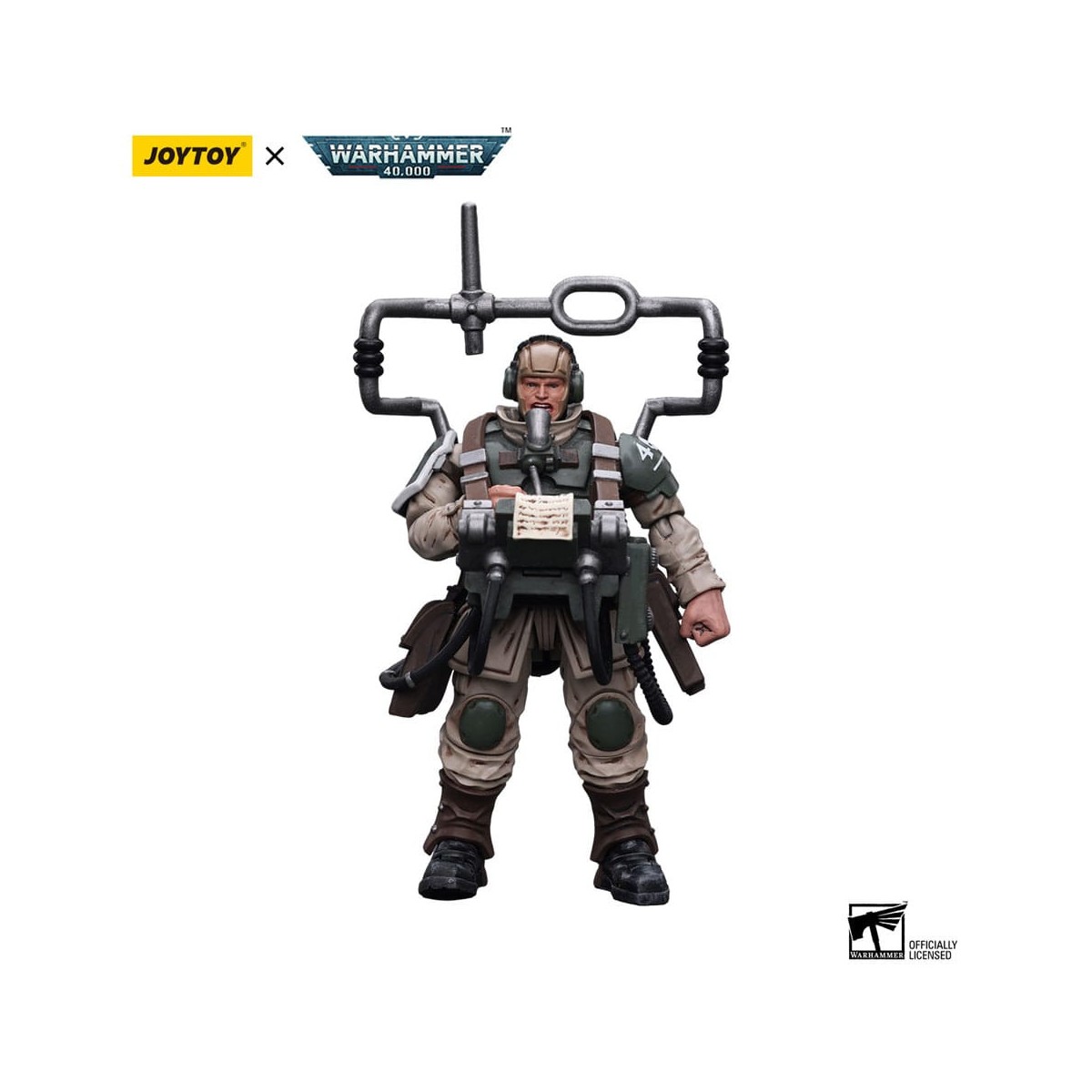 JoyToy Space Marines - Astra Militarum - Astra Militarum Cadian Command Squad Veteran with Master Vox 1/18 - Warhammer 40K