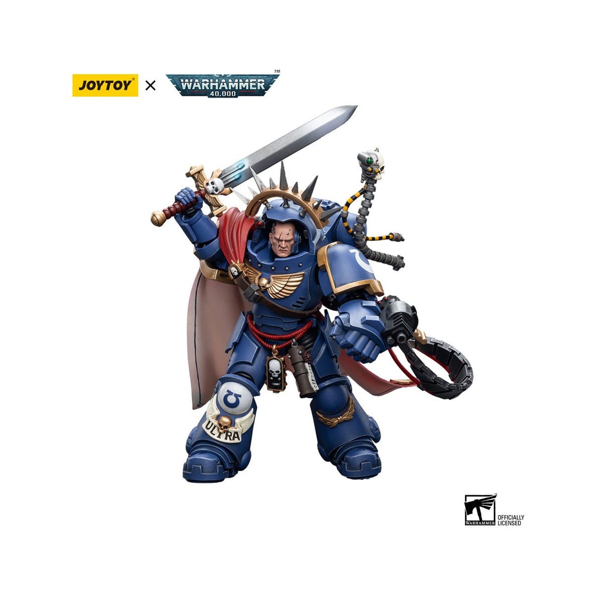 JoyToy Space Marines - Ultramarines - Ultramarines Captain in Gravis Armour 1/18 - Warhammer 40K