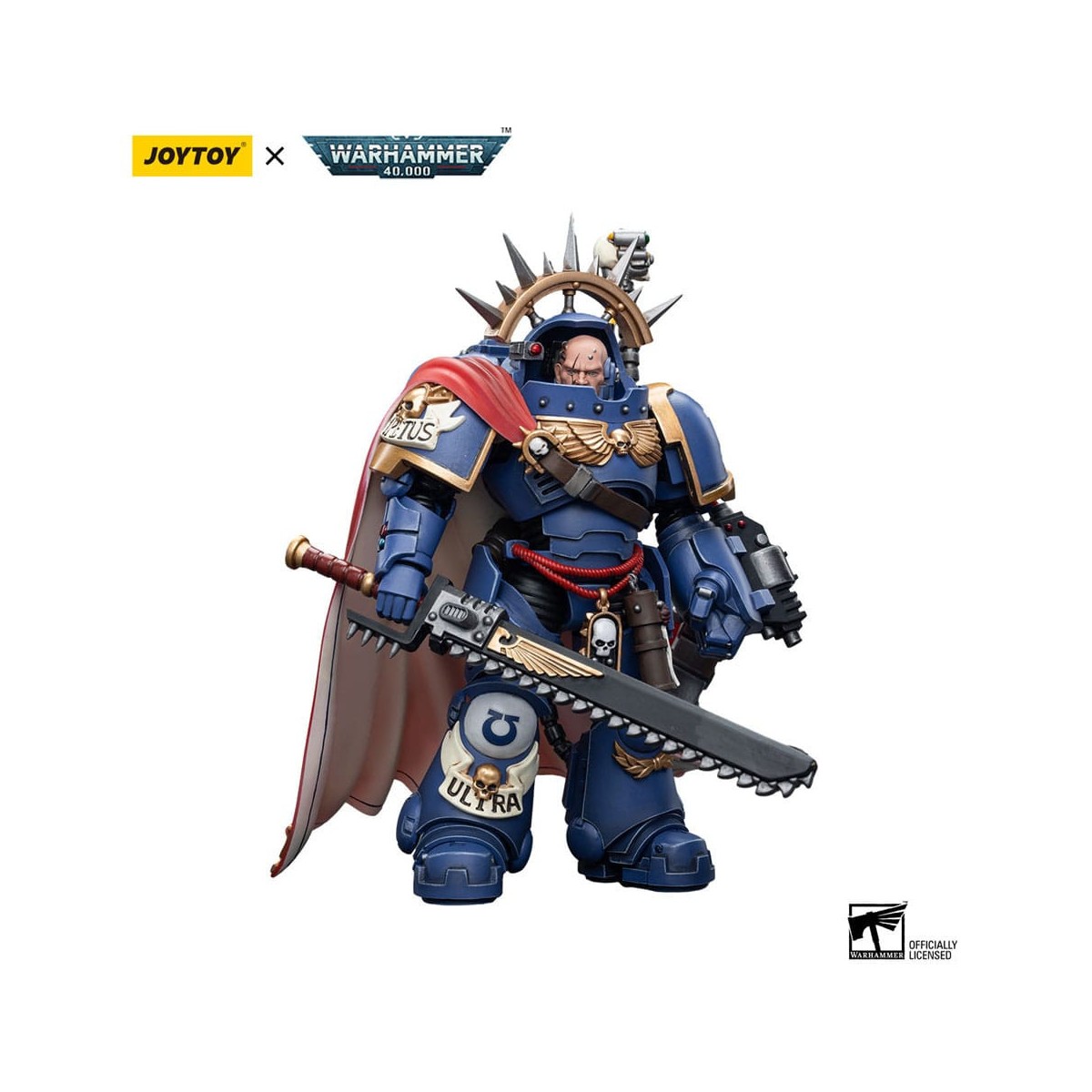 JoyToy Space Marines - Ultramarines - Ultramarines Captain in Gravis Armour 1/18 - Warhammer 40K