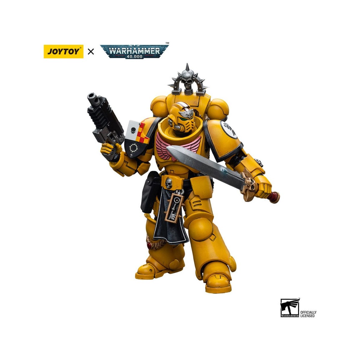 JoyToy Space Marines - Imperial Fists - Lieutenant with Power Sword 1/18 - Warhammer 40K