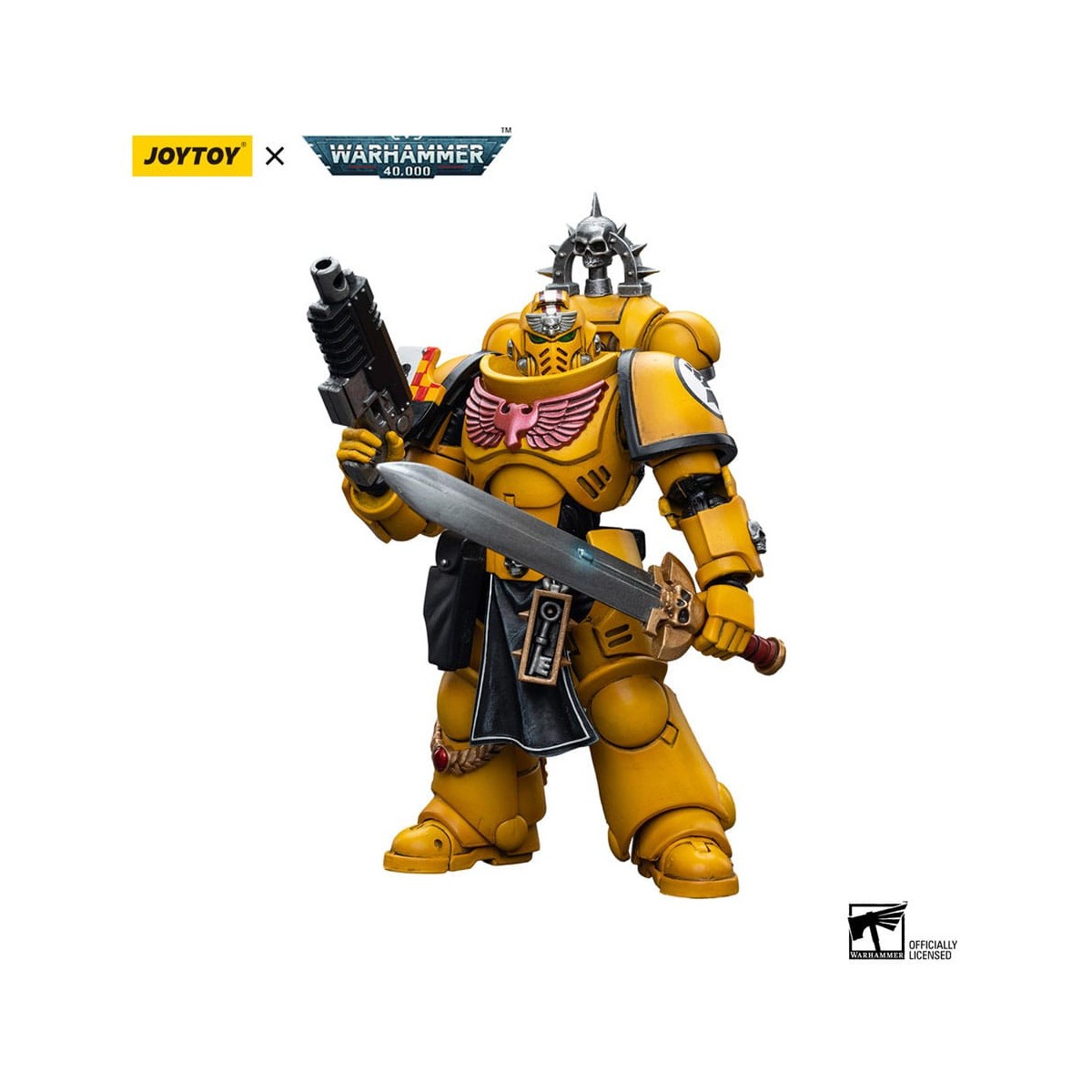 JoyToy Space Marines - Imperial Fists - Lieutenant with Power Sword 1/18 - Warhammer 40K