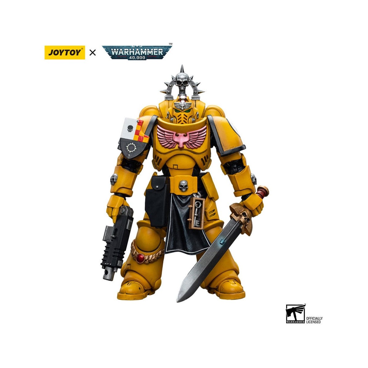 JoyToy Space Marines - Imperial Fists - Lieutenant with Power Sword 1/18 - Warhammer 40K