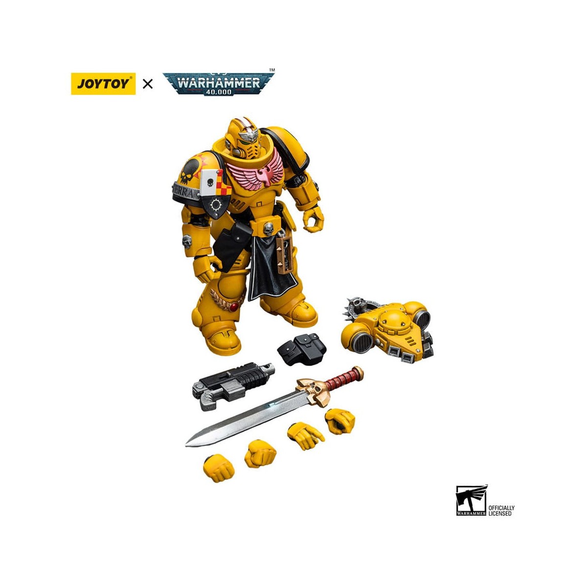 JoyToy Space Marines - Imperial Fists - Lieutenant with Power Sword 1/18 - Warhammer 40K