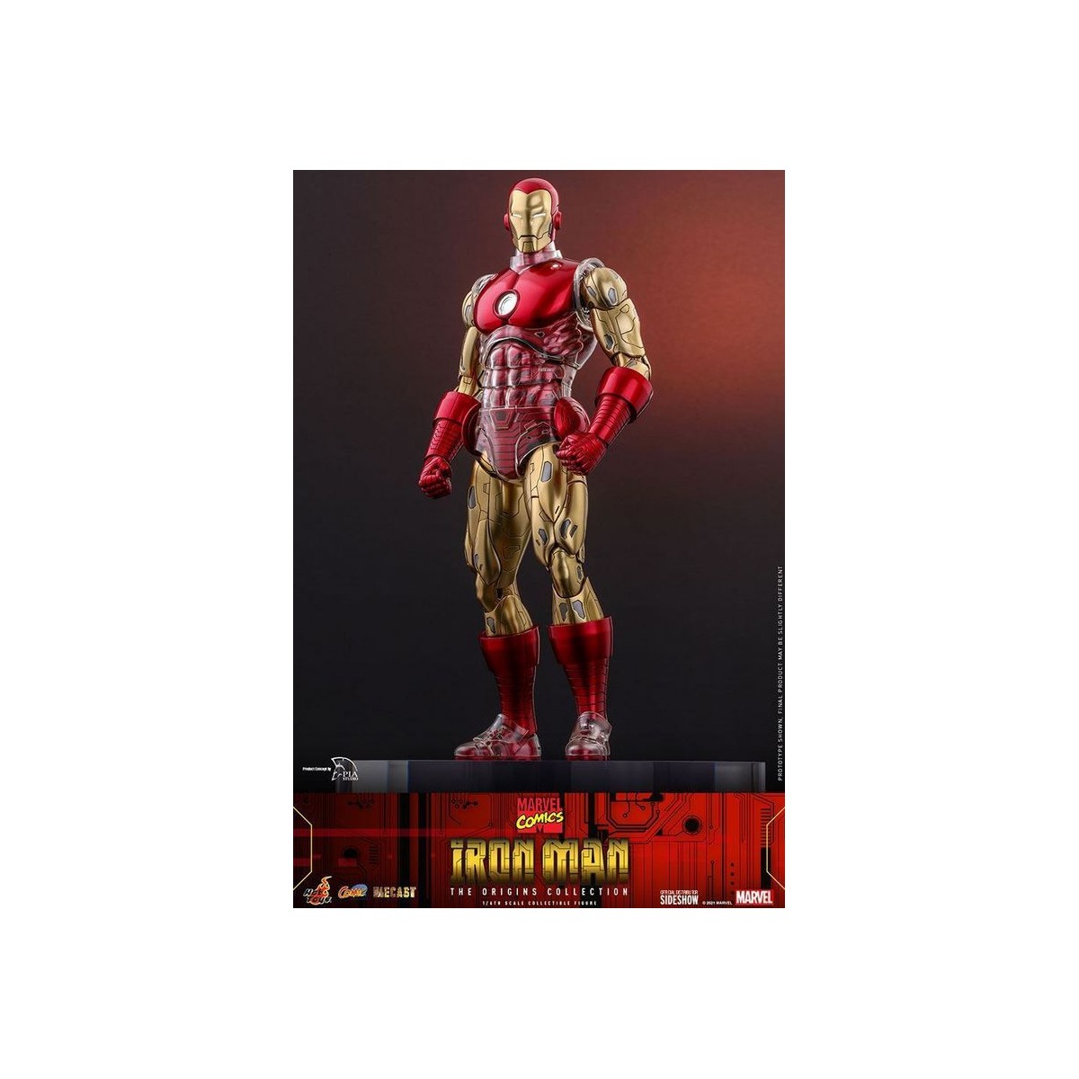 Hot toys - Iron Man - Marvel The Origins Collection Comic Figurine 1/6