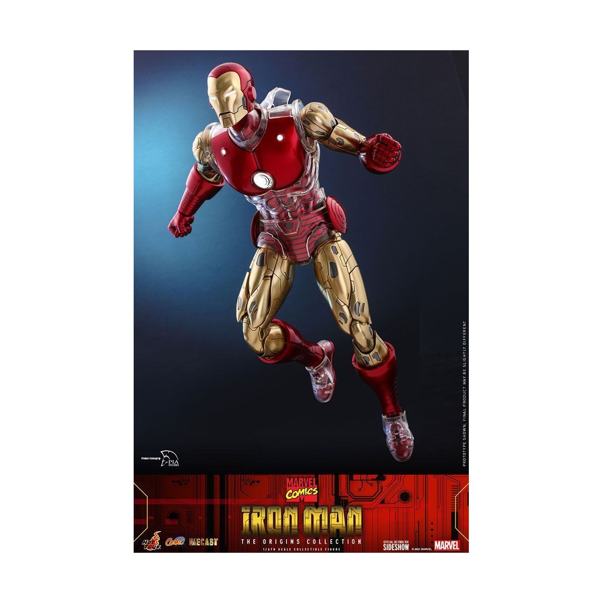 Hot toys - Iron Man - Marvel The Origins Collection Comic Figurine 1/6