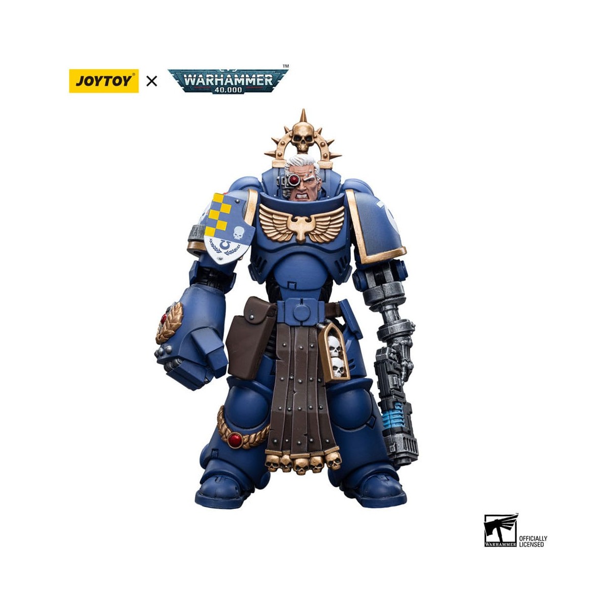 JoyToy Space Marines - Ultramarines - Ultramarines Lieutenant with Power Fist 1/18 - Warhammer 40K