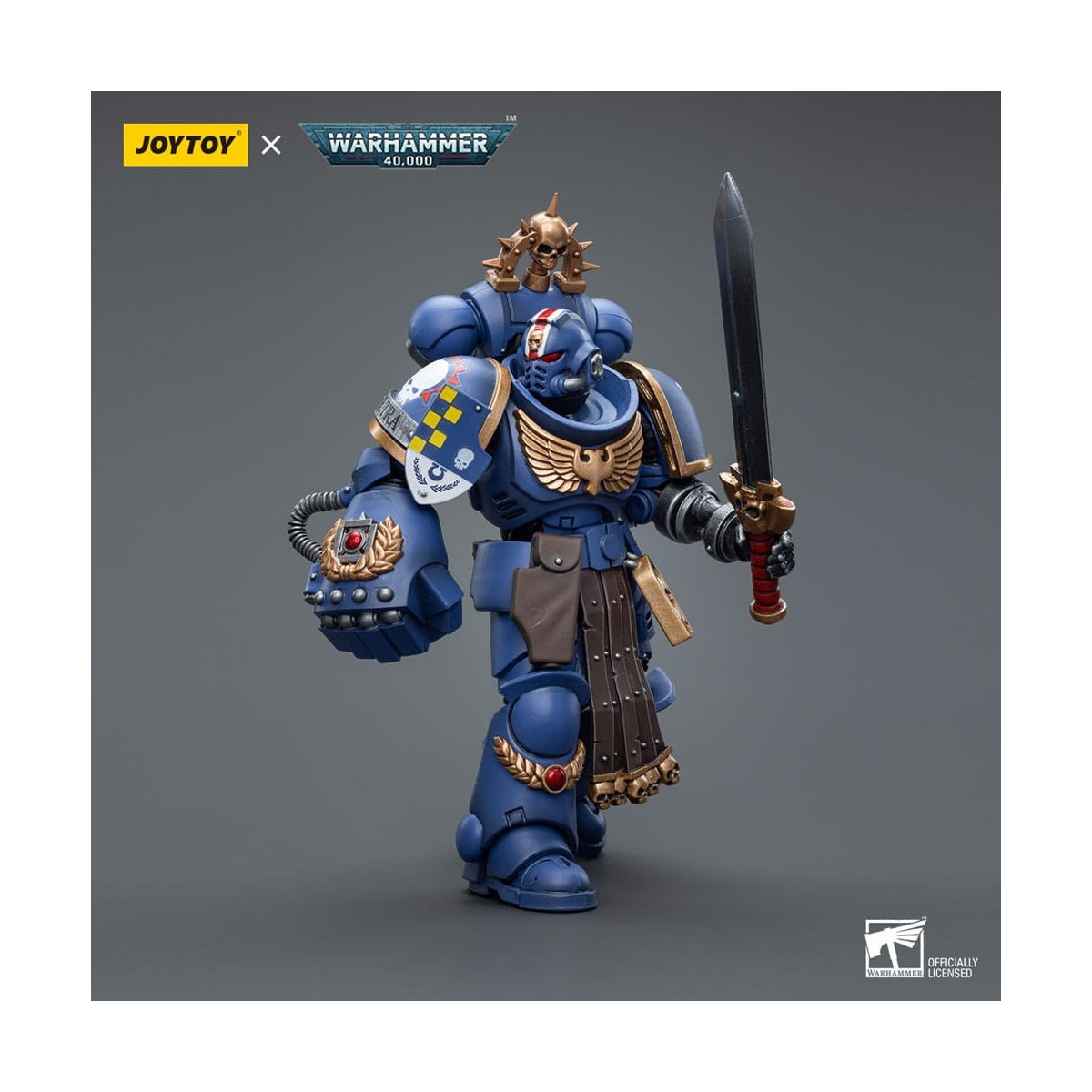 JoyToy Space Marines - Ultramarines - Ultramarines Lieutenant with Power Fist 1/18 - Warhammer 40K