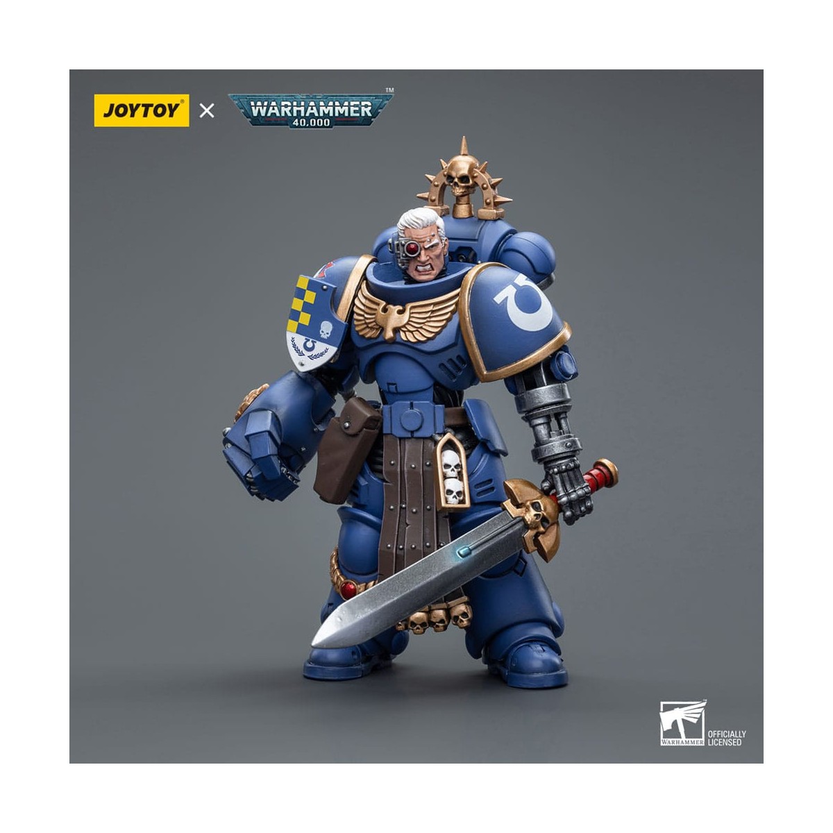 JoyToy Space Marines - Ultramarines - Ultramarines Lieutenant with Power Fist 1/18 - Warhammer 40K