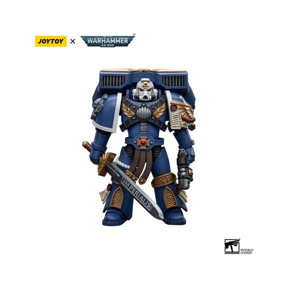 JoyToy Space Marines - Ultramarines - Vanguard Veteran Sergent 1/18 - Warhammer 40K