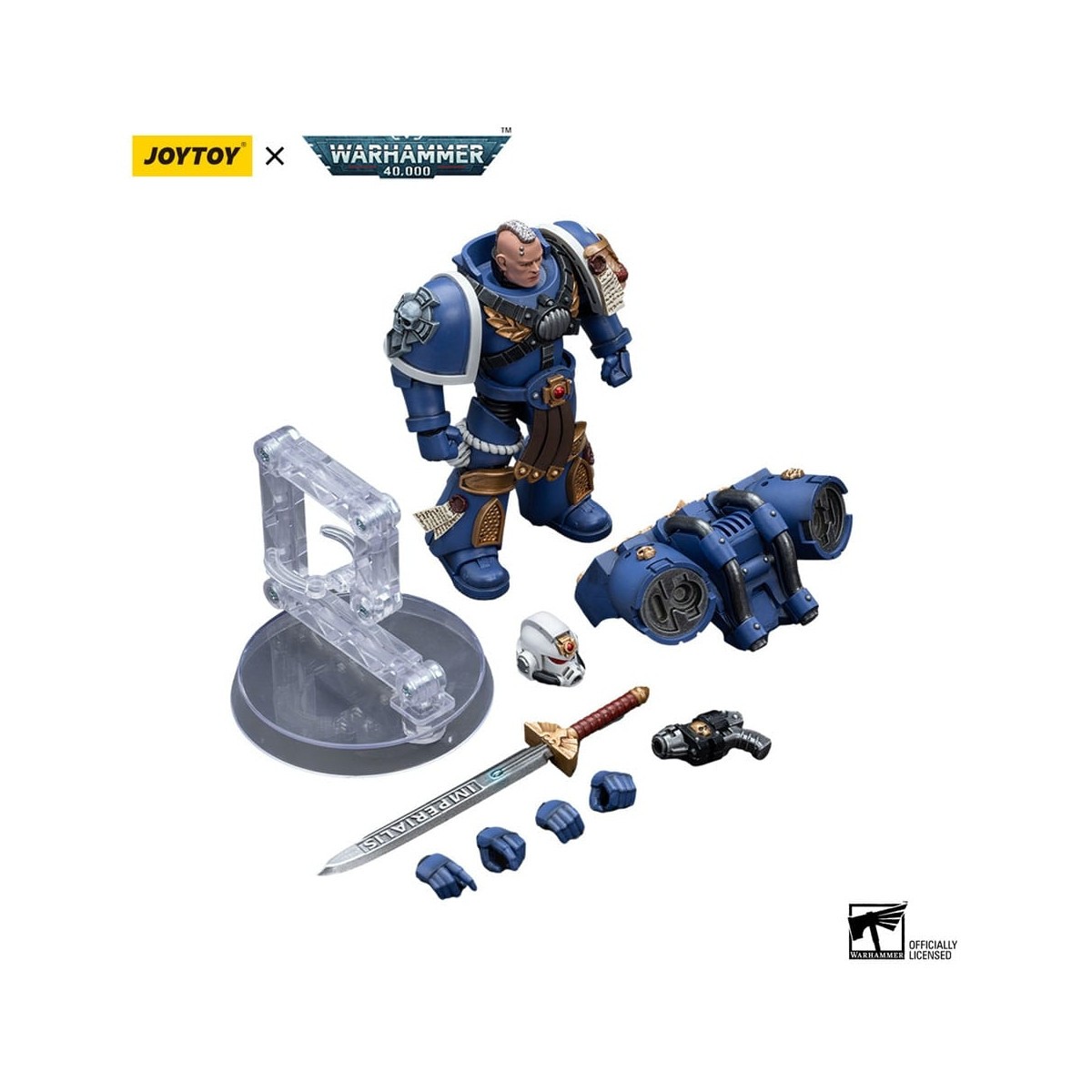JoyToy Space Marines - Ultramarines - Vanguard Veteran Sergent 1/18 - Warhammer 40K