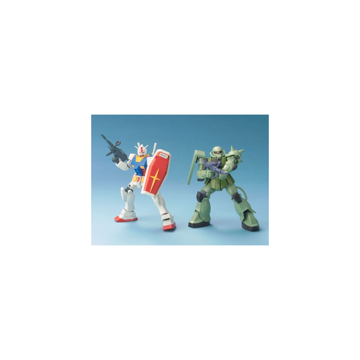 Bandai - Gunpla - Gundam 1/144 HG - Gunpla Starter Set RX-78-2 und MS-06F Zaku II - Mobile Suit Gundam