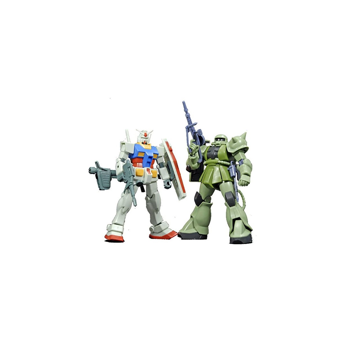Bandai - Gunpla - Gundam 1/144 HG - Gunpla Starter Set RX-78-2 und MS-06F Zaku II - Mobile Suit Gundam