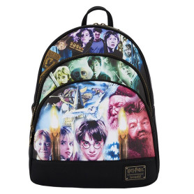 Harry Potter - Loungefly Mini Rucksack Trilogy triple pocket