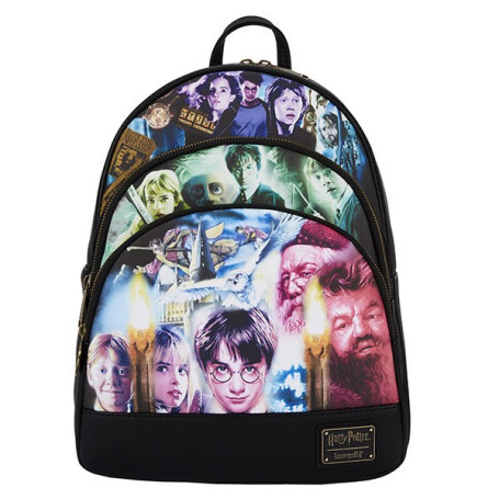 Harry Potter - Loungefly Mini Rucksack Trilogy triple pocket
