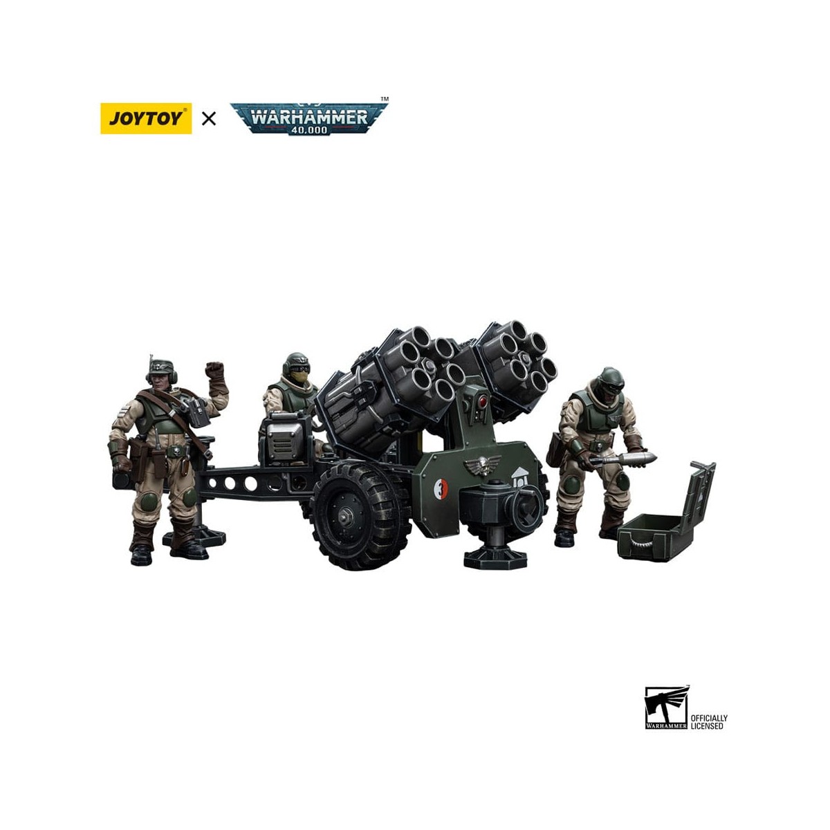 JoyToy Space Marines - Astra Militarum - Ordnance Team with Bombast Field Gun 1/18 - Warhammer 40K
