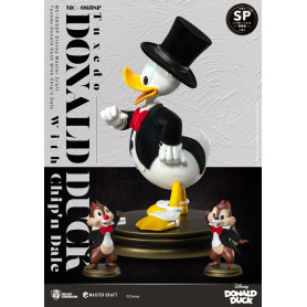 Beast Kingdom Disney 100th - Master Craft - Tuxedo Donald Duck with Ship & Dale Special Edition Statue - Tic & Tac