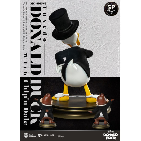 Beast Kingdom Disney 100th - Master Craft - Tuxedo Donald Duck with Ship & Dale Special Edition Statue - Tic & Tac