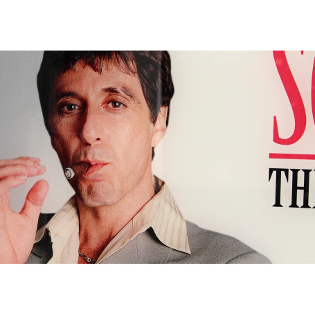 SD Toys - Scarface Glasposter "The World is yours" grauer Hintergrund
