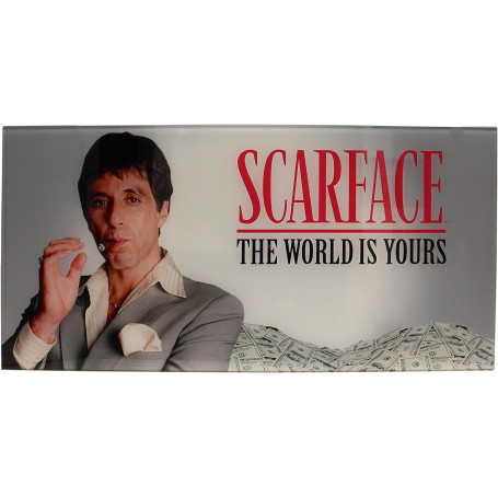 SD Toys - Scarface Glasposter "The World is yours" grauer Hintergrund