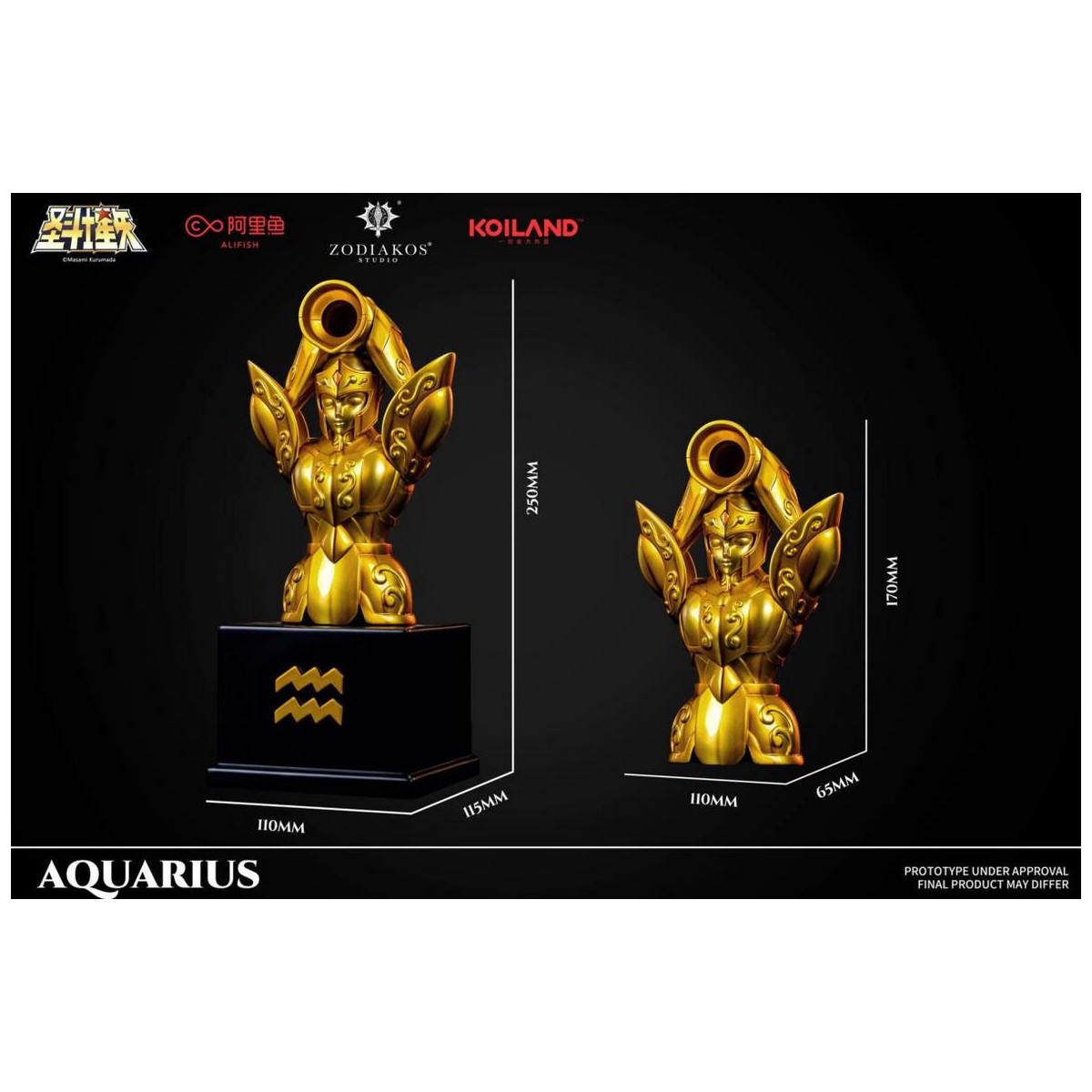 Zodiakos Studio - Aquarius Cloth - Totem des Wassermanns 1/6 - Statue Saint Seiya - die Ritter des Zodiakus
