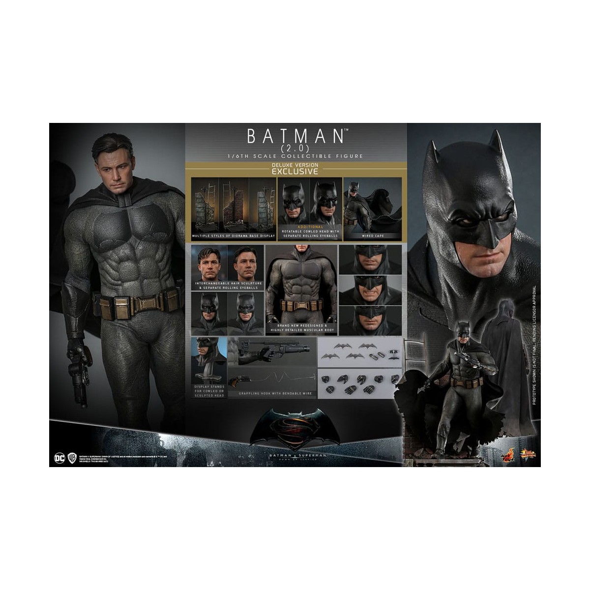 Hot Toys - DC Comics - BATMAN V2 DX - Batman v Superman: Dawn of Justice - Movie Masterpiece 1/6