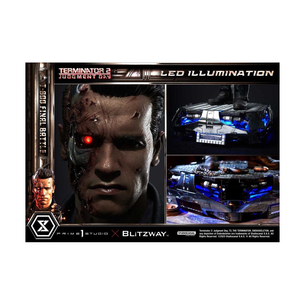 Prime 1 - Terminator 2 Judgment Day T-800 Final Battle Deluxe Bonus Version - Museum Masterline Series 1/3