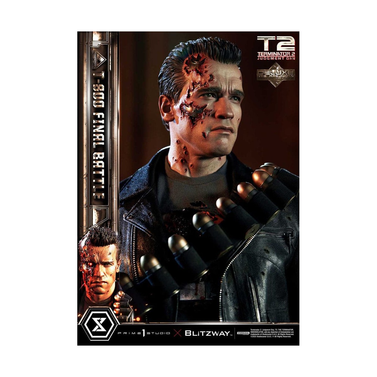 Prime 1 - Terminator 2 Judgment Day T-800 Final Battle Deluxe Bonus Version - Museum Masterline Series 1/3