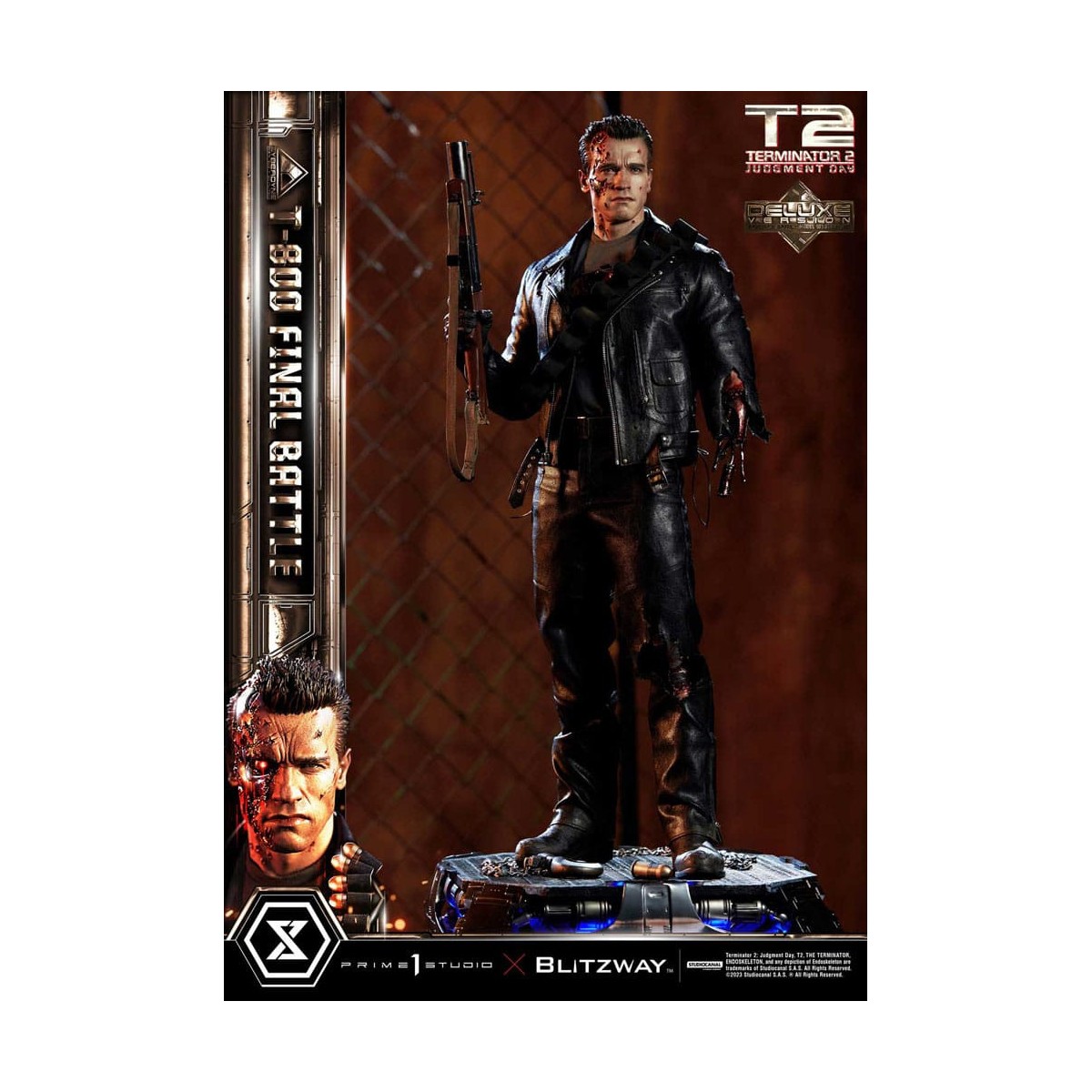 Prime 1 - Terminator 2 Judgment Day T-800 Final Battle Deluxe Bonus Version - Museum Masterline Series 1/3