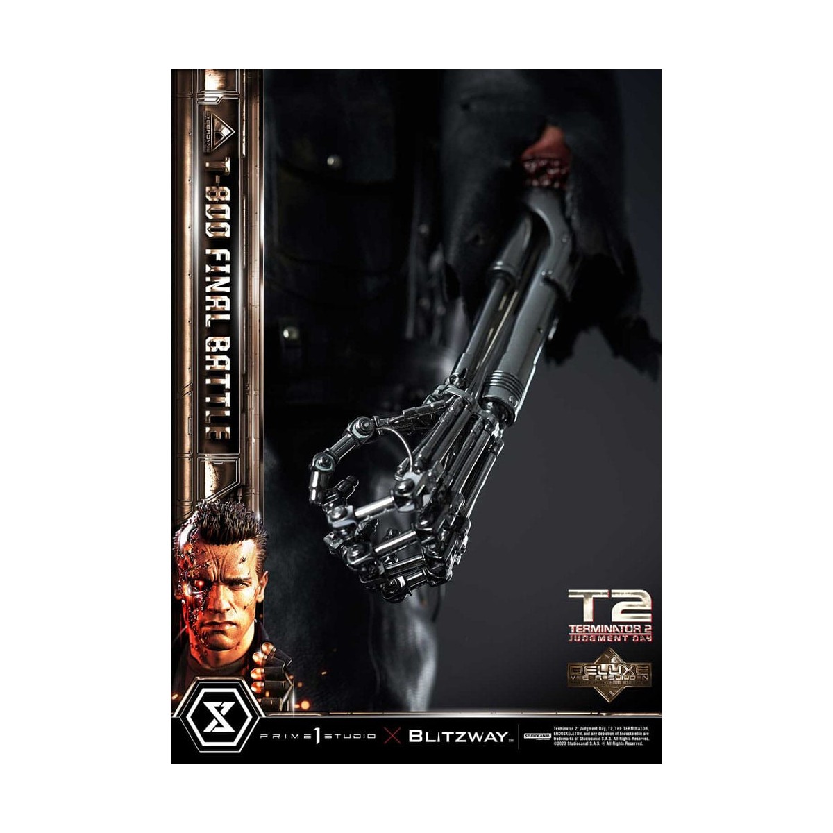 Prime 1 - Terminator 2 Judgment Day T-800 Final Battle Deluxe Bonus Version - Museum Masterline Series 1/3