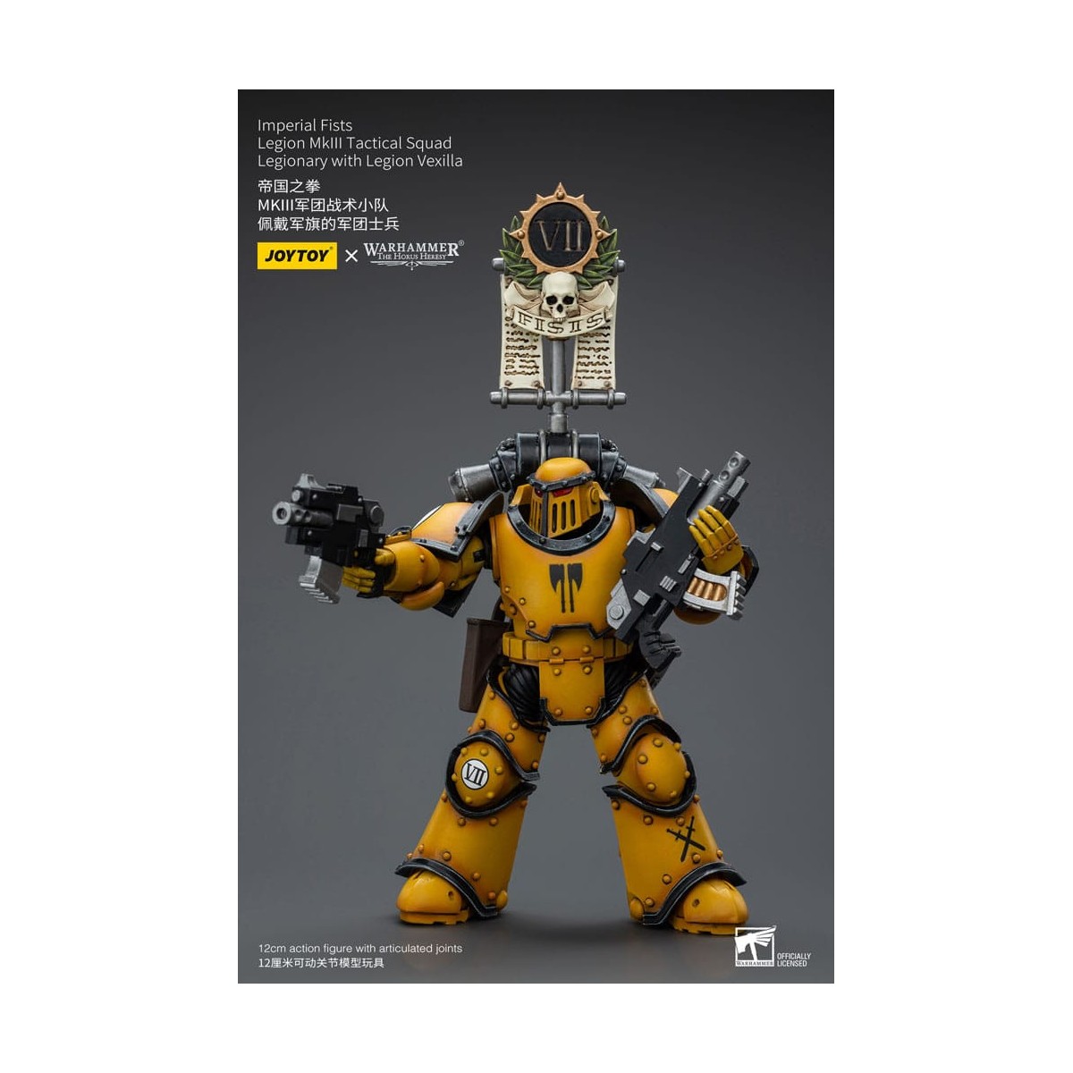 JoyToy - Imperial Fists - Legion MkIII Tactical Squad Legionary with Legion Vexilla - 1/18 - The Horus Heresy