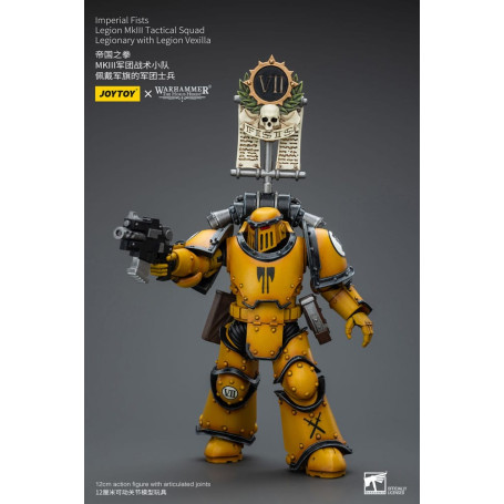 JoyToy - Imperial Fists - Legion MkIII Tactical Squad Legionary with Legion Vexilla - 1/18 - The Horus Heresy