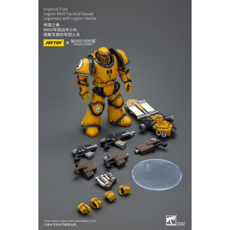 JoyToy - Imperial Fists - Legion MkIII Tactical Squad Legionary with Legion Vexilla - 1/18 - The Horus Heresy