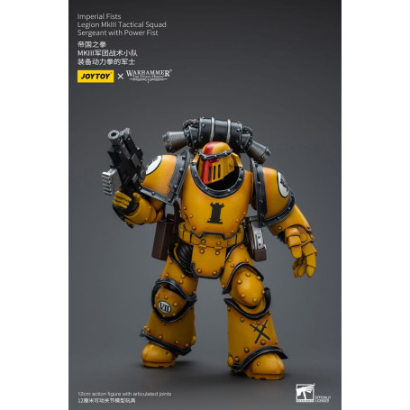 JoyToy - Imperial Fists - Legion MkIII Tactical Squad Sergeant with Power Fist - 1/18 - The Horus Heresy