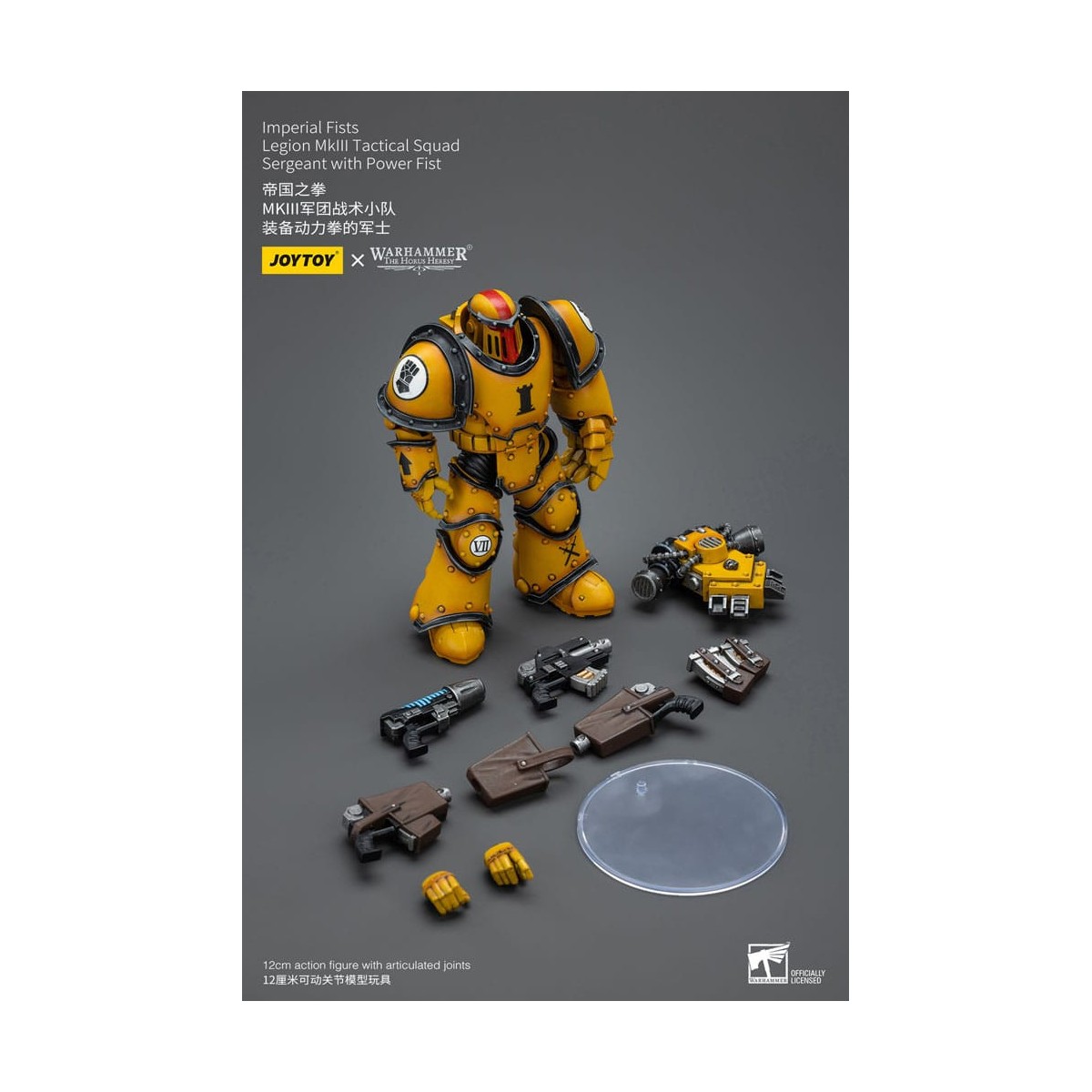 JoyToy - Imperial Fists - Legion MkIII Tactical Squad Sergeant with Power Fist - 1/18 - The Horus Heresy