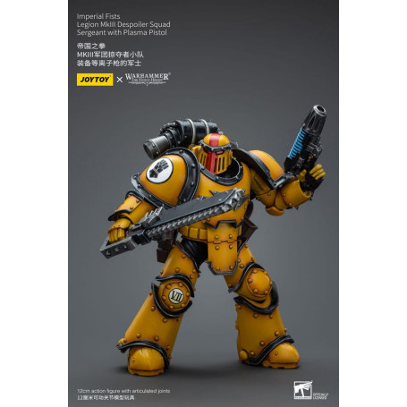JoyToy - Imperial Fists - Legion MkIII Despoiler Squad Sergeant with Plasma Pistol - 1/18 - The Horus Heresy