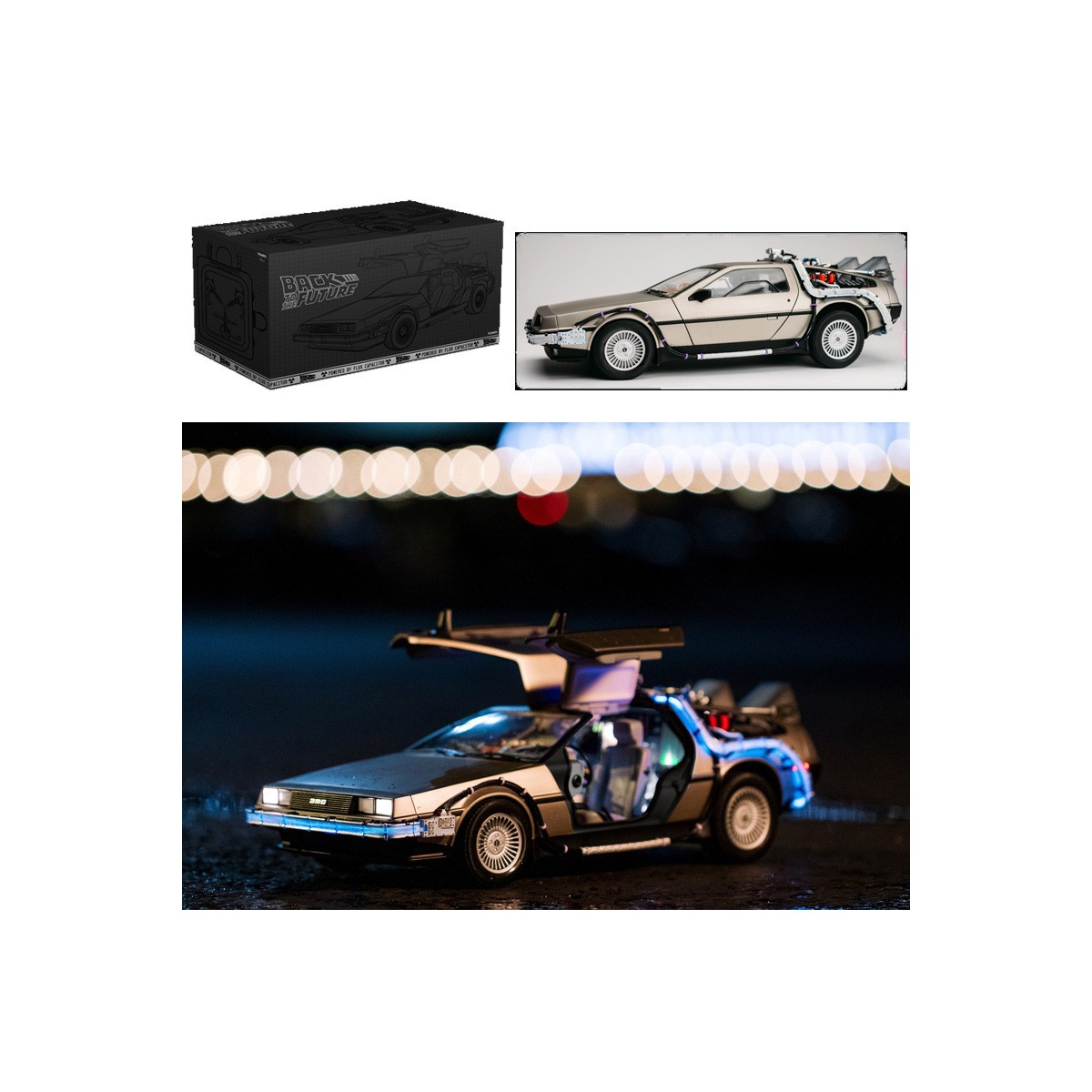 Takara Tomy - Back to the Future - Die Besetzung der Time Machine Replica DeLorean