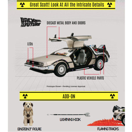 Takara Tomy - Back to the Future - Die Besetzung der Time Machine Replica DeLorean