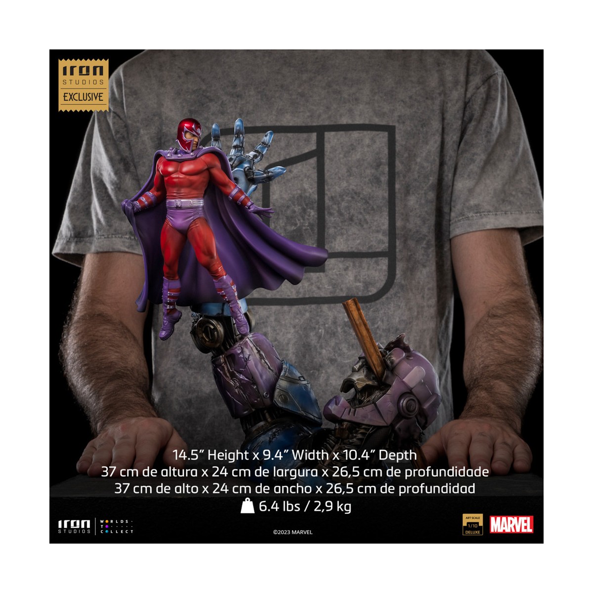 Iron Studios Marvel - Magneto and Sentinel - Deluxe Art Scale 1/10 CCXP 2023