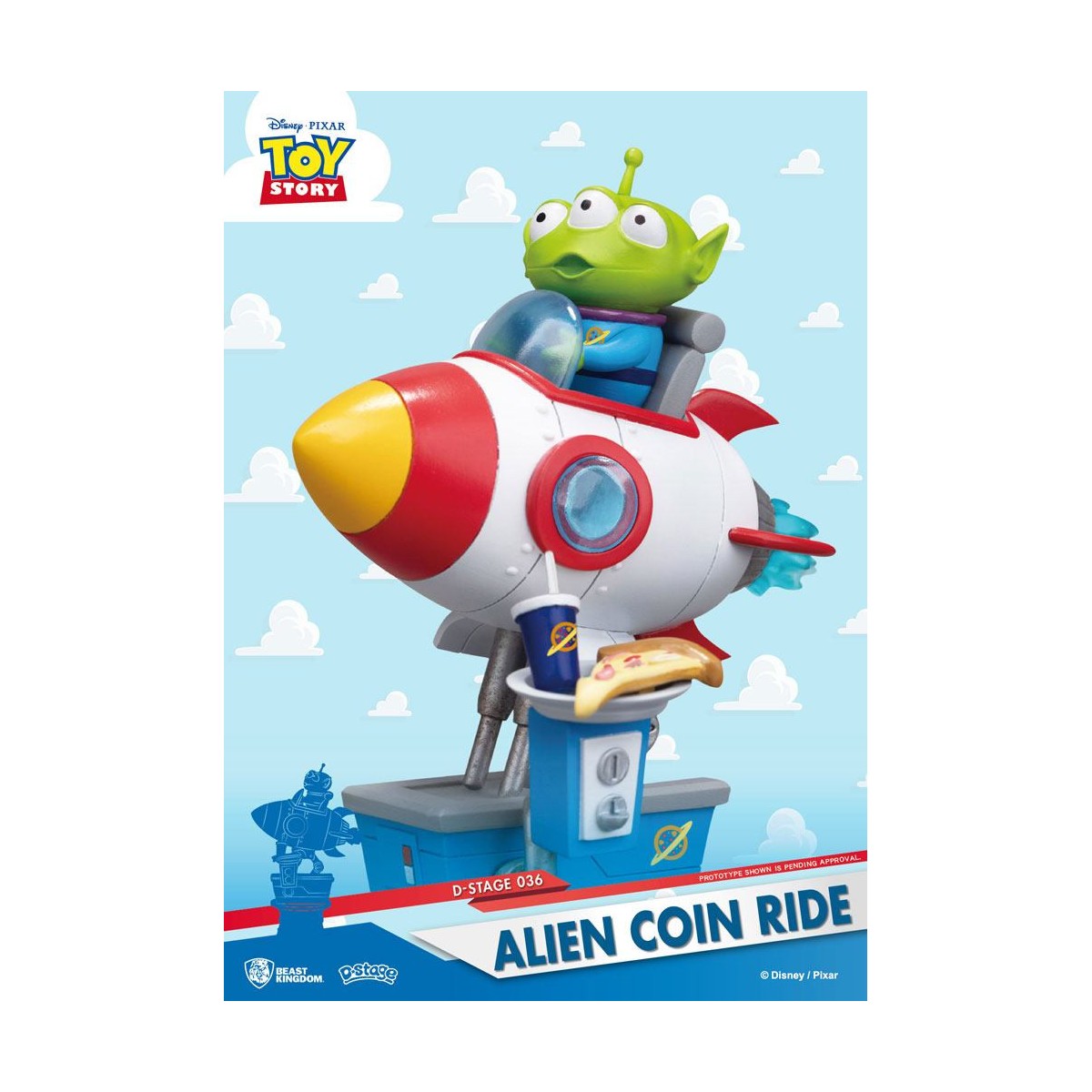 Beast Kingdom Disney - Coin Ride Series diorama - Alien Coin Ride Toy Story - D-Stage