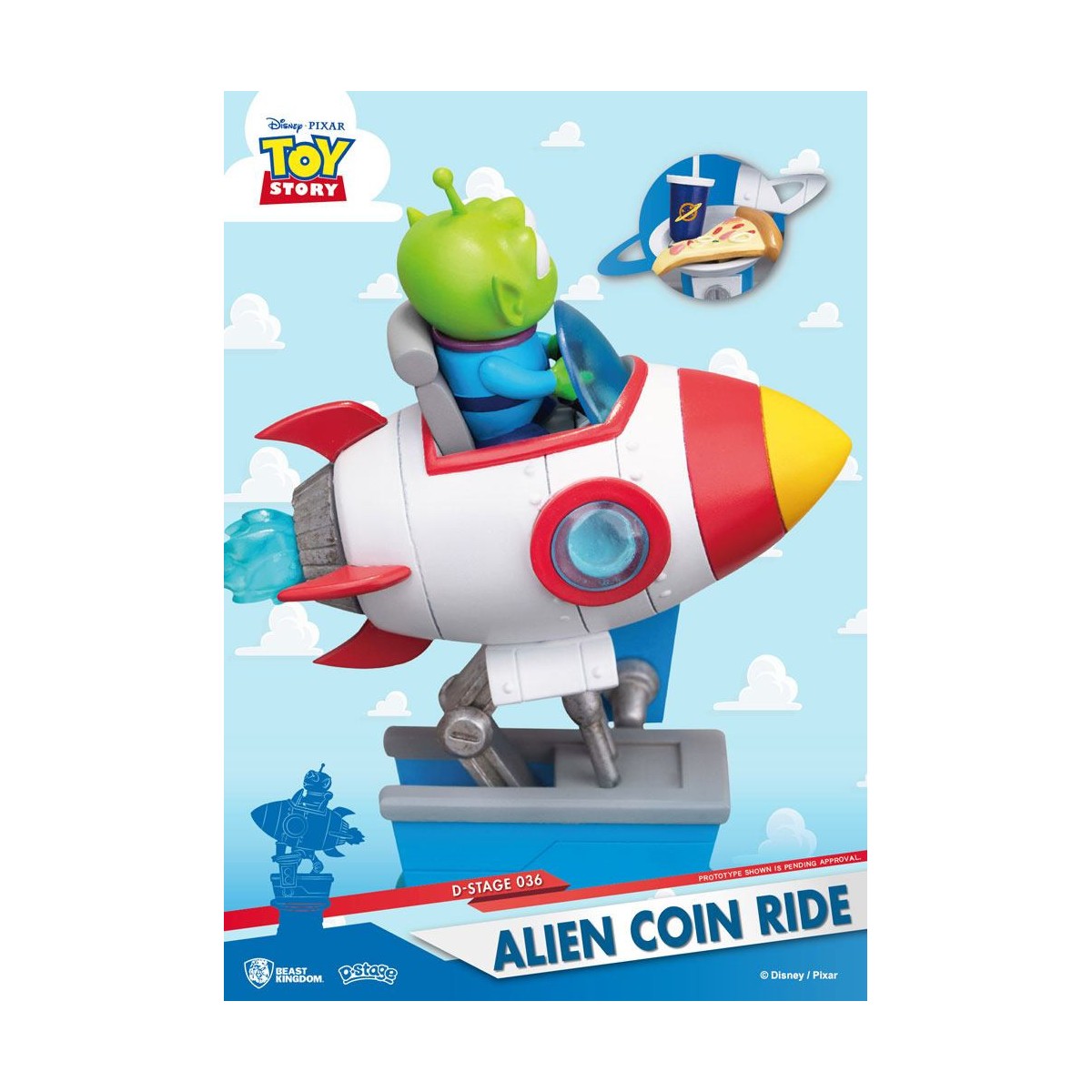 Beast Kingdom Disney - Coin Ride Series diorama - Alien Coin Ride Toy Story - D-Stage