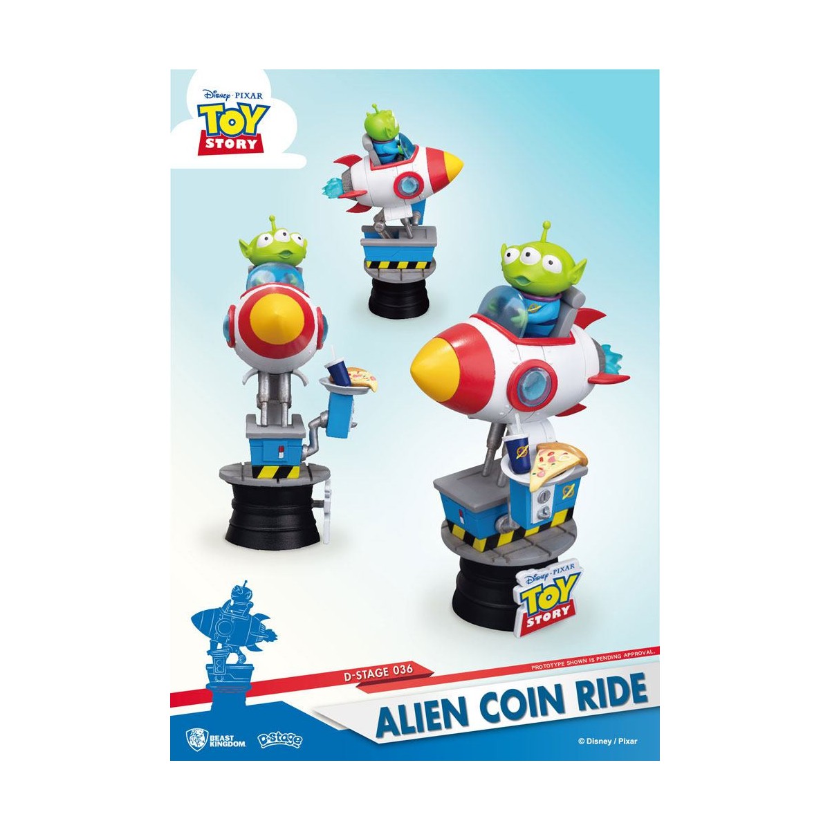 Beast Kingdom Disney - Coin Ride Series diorama - Alien Coin Ride Toy Story - D-Stage