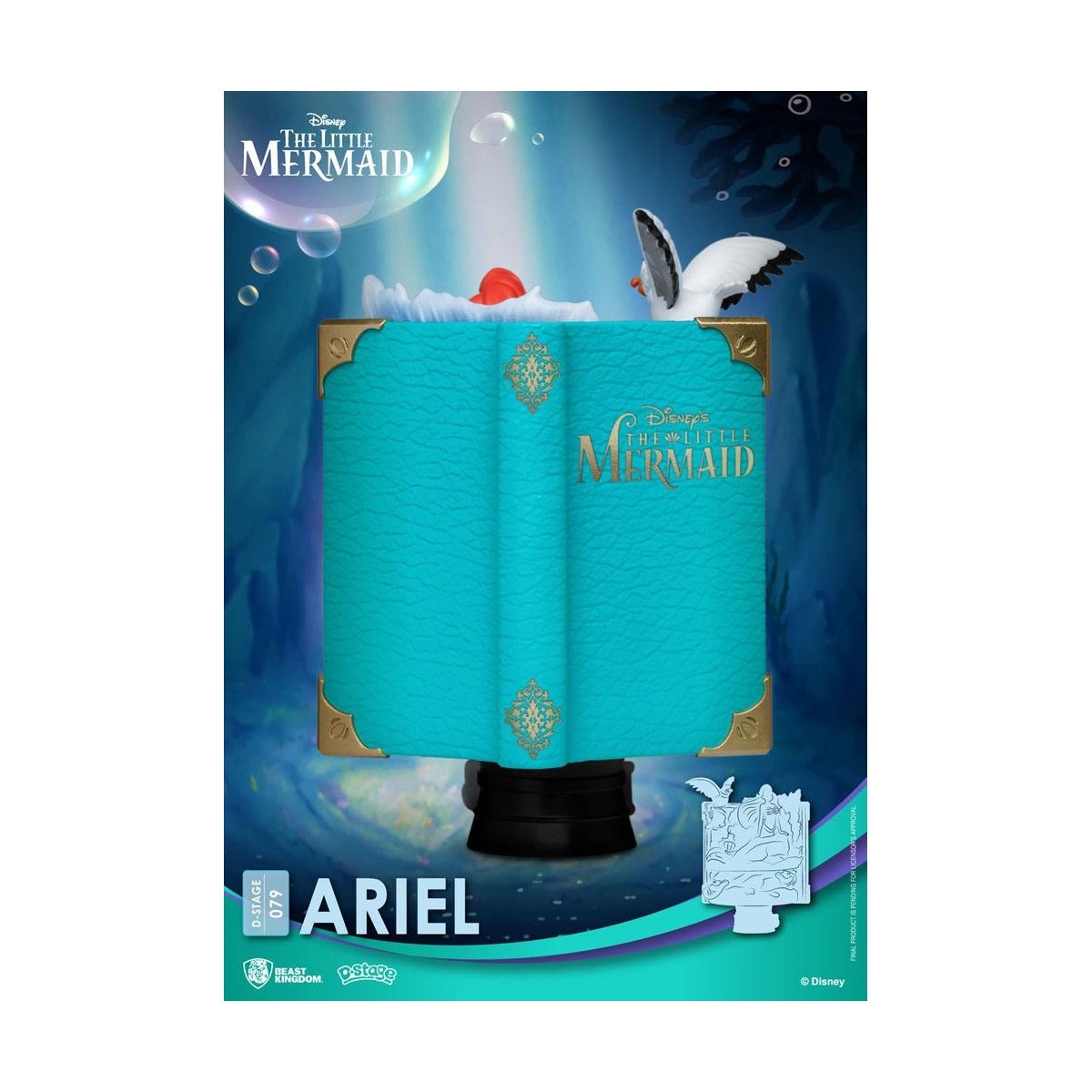 Beast Kingdom Disney Die kleine Meerjungfrau Diorama ARIEL - D-Stage Story Book Series