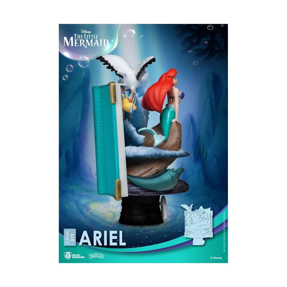 Beast Kingdom Disney Die kleine Meerjungfrau Diorama ARIEL - D-Stage Story Book Series